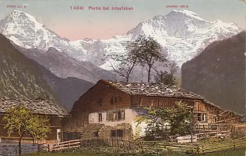 Partie bei Interlaken mit Mönch und Jungfrau gl1924 E8968