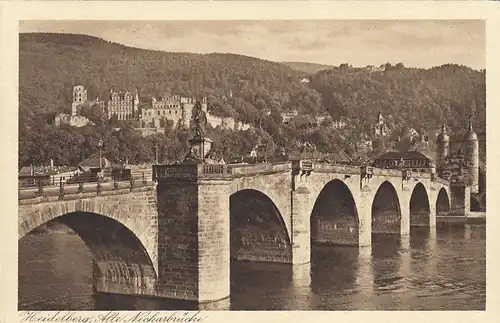 Heidelberg, alte Neckar-Brücke gl1927 E6845