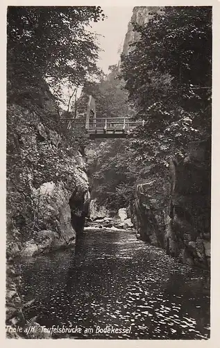 Thale a.Harz, Teufelsbrücke am Bodekessel gl1939 E6233