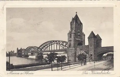 Mainz am Rhein, die Kaiser-Brücke gl1927 E8308