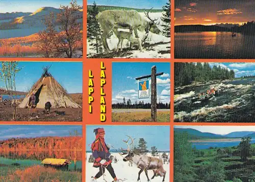 Lappland Suomi Finland, Mehrbildkarte ngl E6372