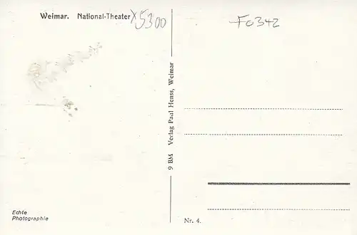 Weimar, National-Theater ngl F0342