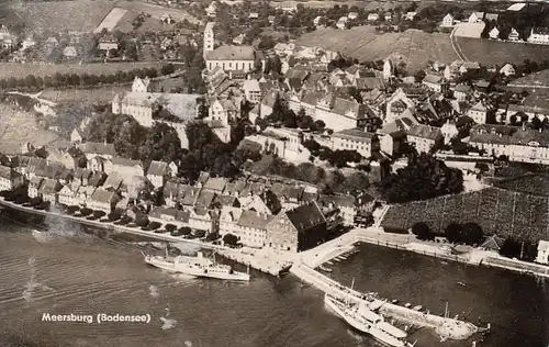 Meersburg Bodensee, Luftbild glum 1960? E7060