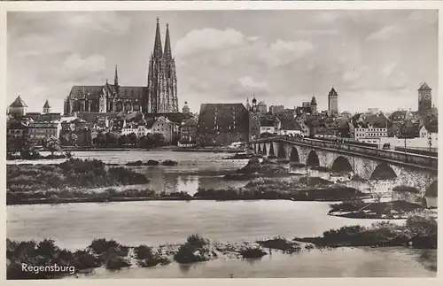 Regensburg, Blick auf die Stadt ngl F2742