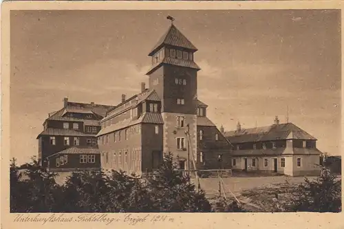 Oberwiesenthal Erzgeb., Unterkunftshaus Fichtelberg gl1927 E8605