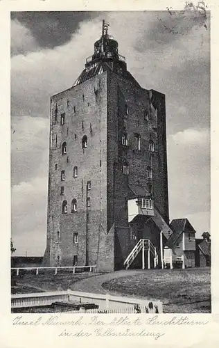Insel Neuwerk, Ältester Leuchtturm an Elbmündung gl1954 E8594