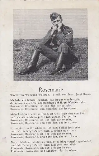 Rosemarie, Liedkarte ngl E7128
