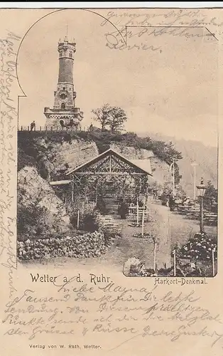 Wetter a.d.Ruhr, Harkort-Denkmal gl1902 F1807