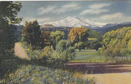 Long's Peak and Mt. Meeker from the fields of north.Colorado ngl E8725