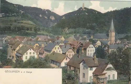 Fünftälerstadt Geislingen (Steige), Teilansicht ngl F1824