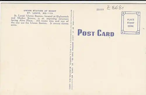 St.Louis. Mo., Union Station at night ngl E8681