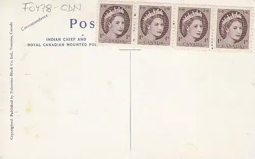 Indien Chief and Royal Canadian Mounted Police ngl F0478