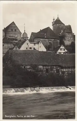 Besigheim a.Neckar, Partie an der Enz bahnpglum 1935? E8788