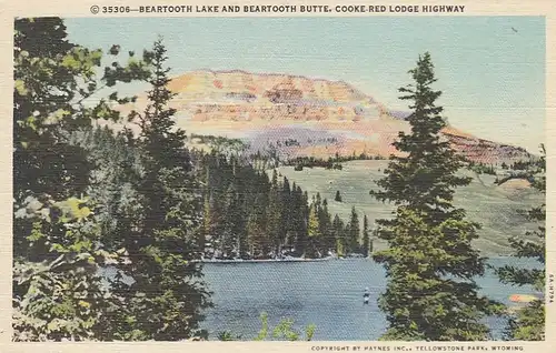 Beartooth Lake and Beartooth Butte, Cooke-red Lodge Highway ngl E8714