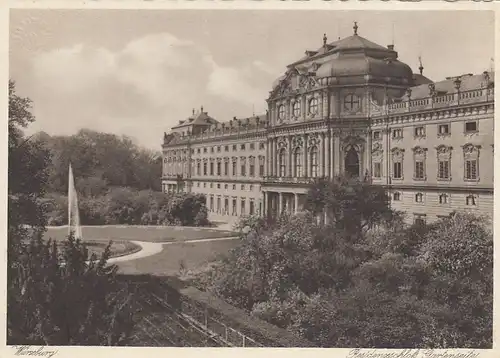 Würzburg, Residenzschloss Gartenseite ngl E7266