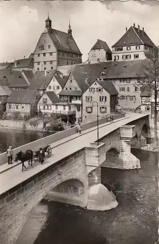 Besigheim a.Neckar, Teilansicht mit Brücke gl1956 E8884