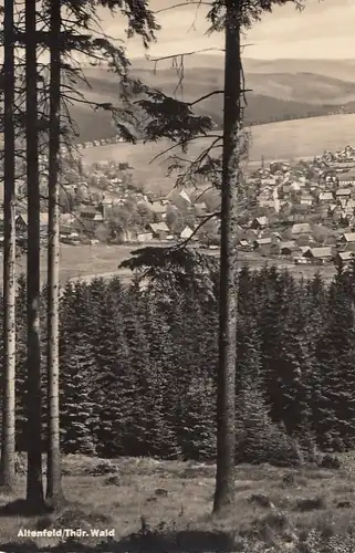 Blick auf Altenfeld im Thüringer Wald glum 1960? E7337