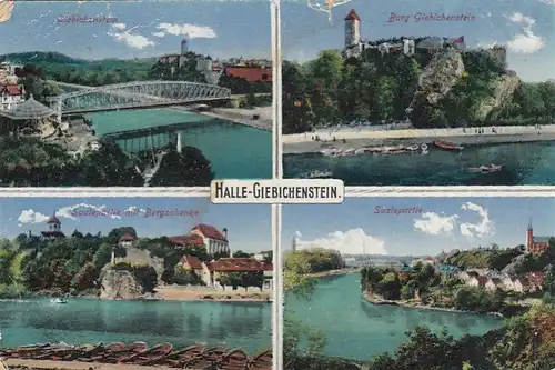 Halle/Saale, Burg Giebichenstein, Mehrbildkarte gl1927 E6958