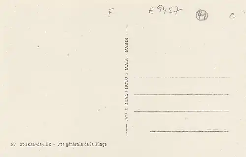 St.Jean-de-Luce, Vue générale de la Plage ngl E9457