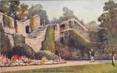 Oxford, Old City Wall, New College ngl E9040