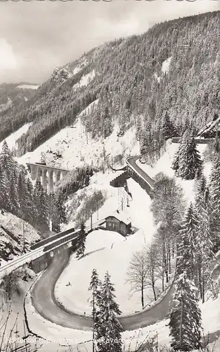 Höllental, Schwarzwald, mit Ravennabrücke im Winter gl1957 E9504