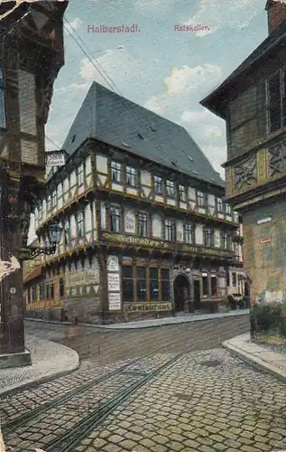 Halberstadt, Ratskeller, Restaurant feldpgl1915 E7117