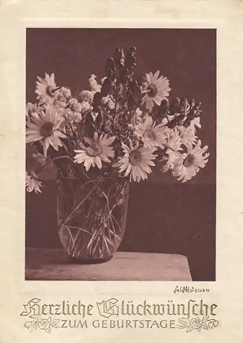 Geburtstag-Wünsche mit Feldblumen gl1932 E7511