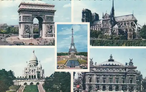 Paris, Mehrbildkarte ngl F3167