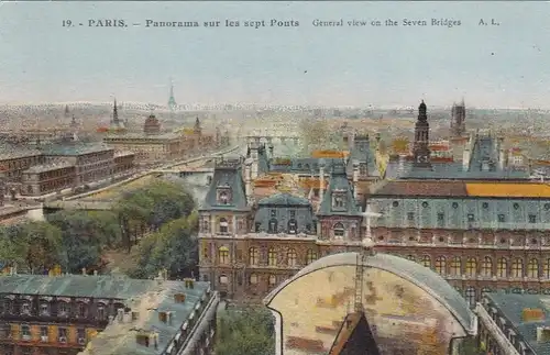 Paris. Panorama sur les sept Ponts ngl E9182