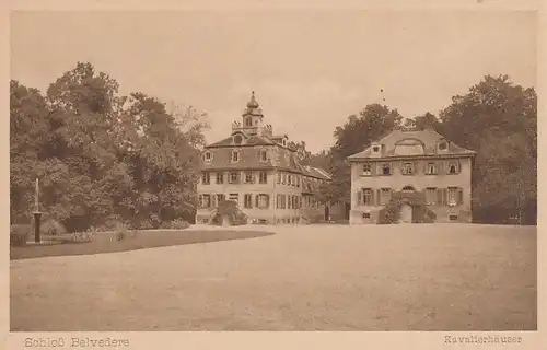 Weimar, Schloß Belvedere, Kavaliershäuser ngl E9816