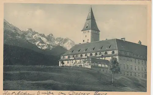 Schloß Elmau Post Klais gl1927 F2309