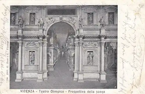 Vicenca, Teatro Olimpico, Prospettiva della scena gl1914 E9328