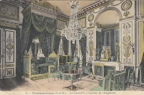 Fontainebleau (S.-et-M.) La Chambre de coucher de l'Empereur glum 1910? E9187