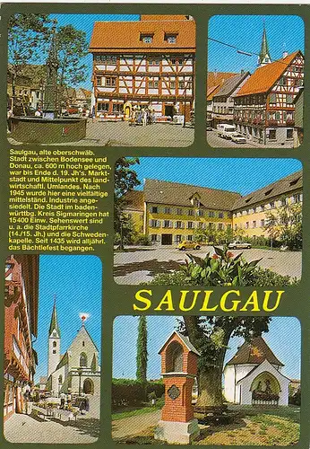 Saulgau, Württ., Mehrbildkarte mit Historie gl1988? E9881