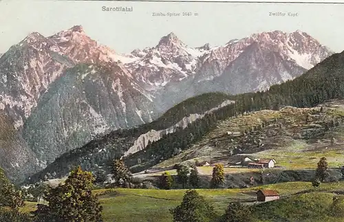 Sarottlataltal, Vorarlberg, Zimbaspitze u. Zwölfer Kopf ngl F2354