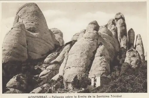 Montserrat, Penascos sobre la Ermita de la Santissima Trinidad ngl F2374