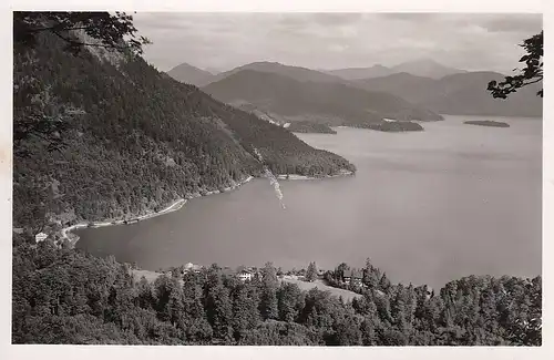 Der Walchensee (bayer.Hochgebirge) mit Urfeld ngl F1083