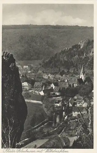 Blaubeuren bei Ulm, Kloster mit Wilhelmsfelsen ngl E9888