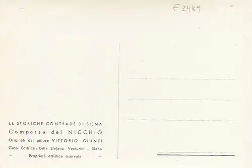 le storiche Contrade di Siena - Comparsa dei Nicchio ngl F2489