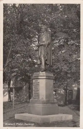 Ansbach, Platen-Denkmal gl1940 E7479