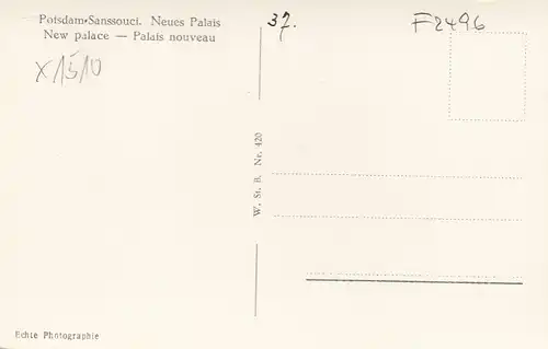 Potsdam-Sanssouci, Neues Palais ngl F2496