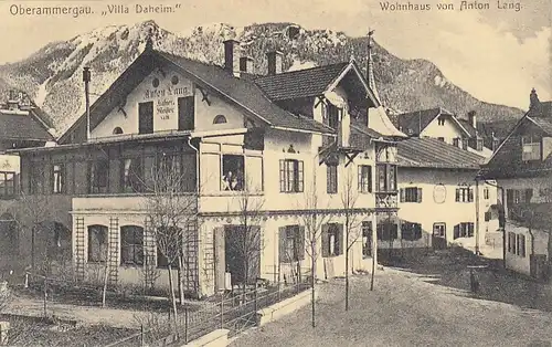 Oberammergau, Obb., Villa Daheim, Wohnhaus von Anton Lang ngl F3467