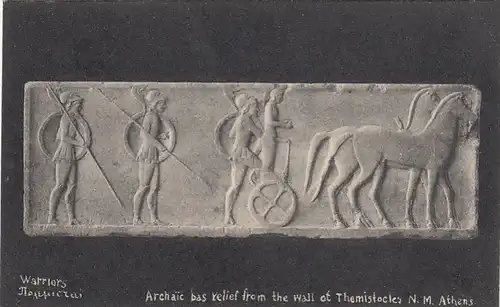 Athen, National-Museum, Mauer des Themistokles, Relief "Krieger" ngl F1219