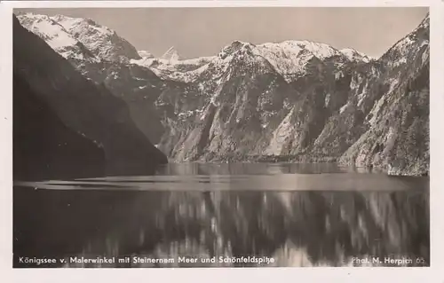 Königssee vom Malerwinkel mit Steinernem Meer und Schönfeldspitze gl1942 F3523