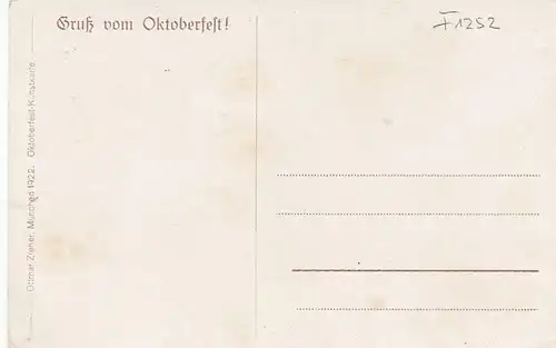 München, Gruß vom Oktoberfest, Tracht 1810 ngl F1252