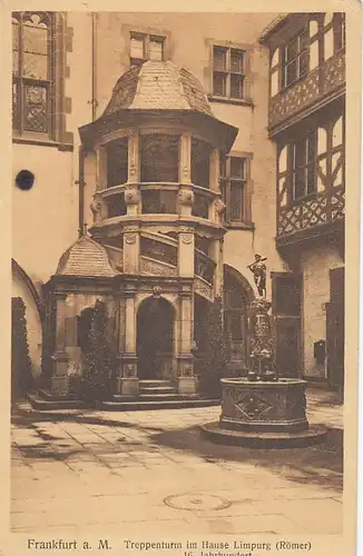 Frankfurt a.M., Treppenturm im Haus Limpurg (Römer) gl1913 E7553