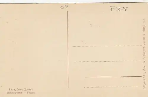 Böhmische Schweiz, Edmundsklamm, Festung ngl F1275