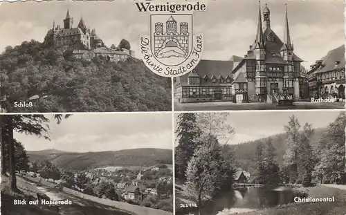 Wernigerode am Harz, Schloß, Rathaus, Hasserode, Christianental gl1959 E7344