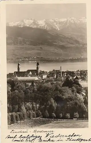 Lindau im Bodensee, mit Alpenkette gl1939 E9567