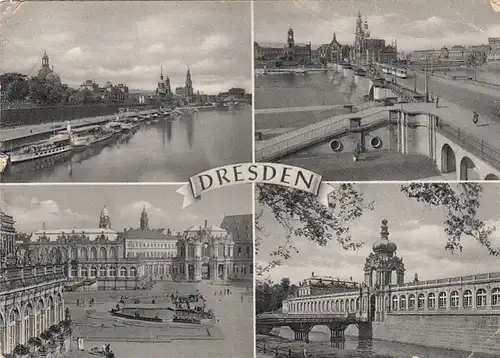 Dresden, Mehrbildkarte (vor der Zerstörung) gl1962 E8064